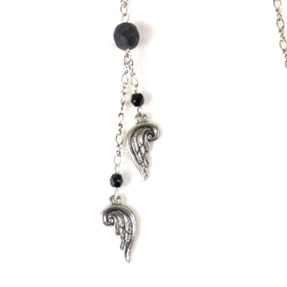 Sterling Silver Angel Wings Necklace - Picture 2 of 2